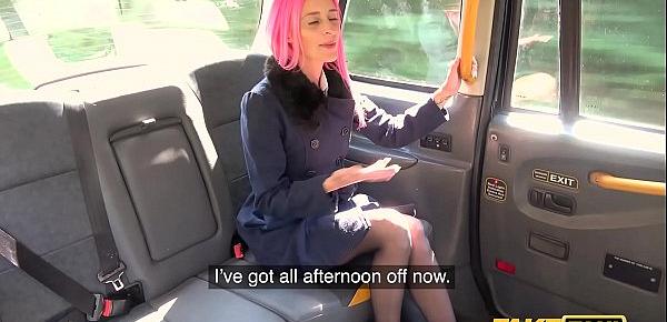  Fake Taxi Pink Haired Roxy Lace Fucks a Huge White Cock